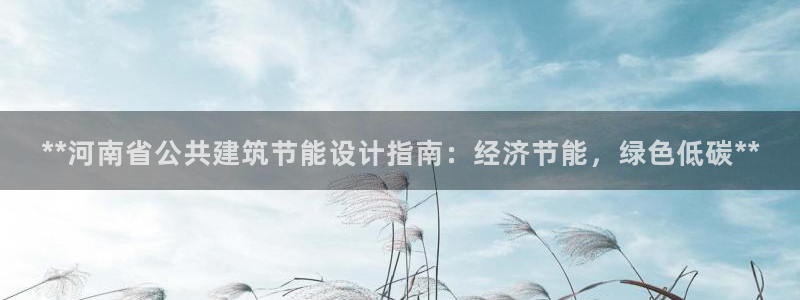 e尊国际地址：**河南省公共建筑节能设计指南：经济节能，绿色低碳**