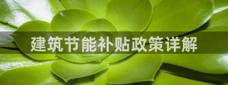 E尊国际：建筑节能补贴政策详解