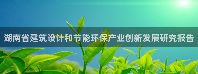 尊亿娱乐国际官网：湖南省建筑设计和节能环保产业创新发展研究报告