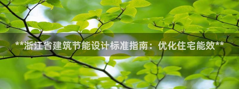 e尊国际是个黑网：**浙江省建筑节能设计标准指南：优化住宅能效**