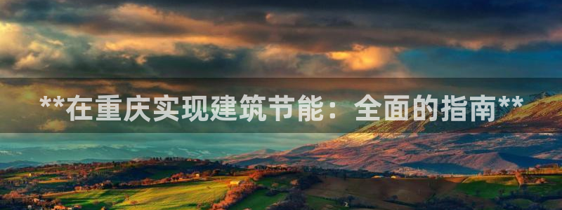 e尊国际平台：**在重庆实现建筑节能：全面的指南**
