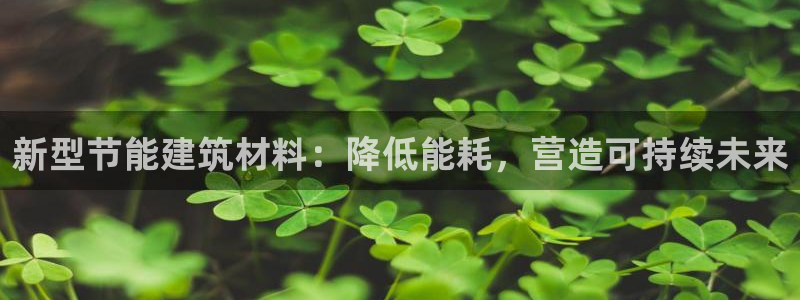 e尊国际是个黑网：新型节能建筑材料：降低能耗，营造可持续未来
