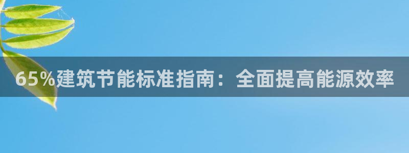 e尊国际娱乐官网地址：65%建筑节能标准指南：全面提高能源效率