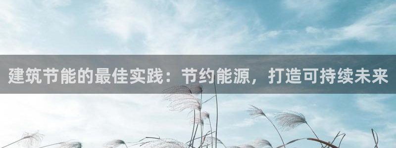 e尊国际网址：建筑节能的最佳实践：节约能源，打造可持续未来