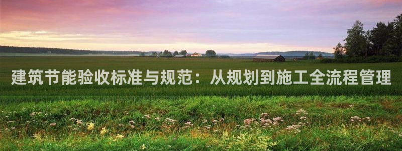 e尊国际-可可计划：建筑节能验收标准与规范：从规划到施工全流程管理