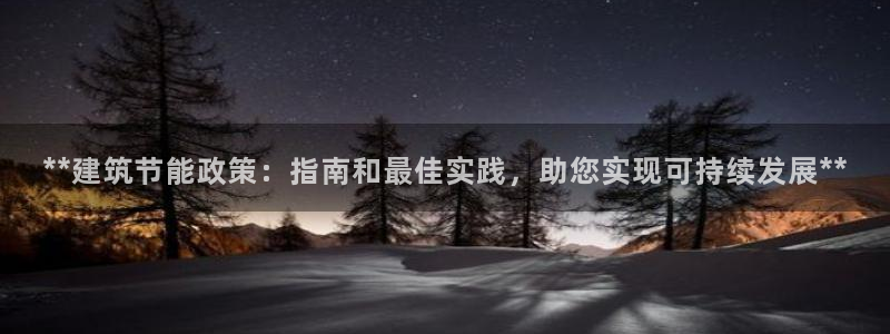 e尊国际7779：**建筑节能政策：指南和最佳实践，助您实现可持续发展**