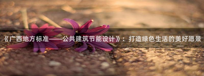 e尊平台：《广西地方标准——公共建筑节能设计》：打造绿色生活的美好愿景