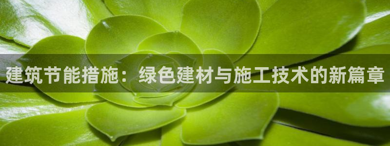 e尊国际客户端：建筑节能措施：绿色建材与施工技术的新篇章