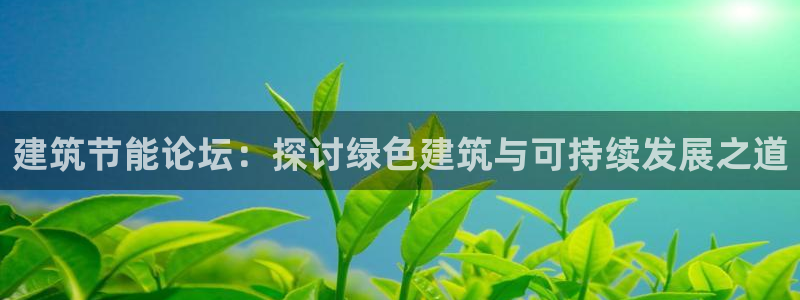 e尊国际官网：建筑节能论坛：探讨绿色建筑与可持续发展之道