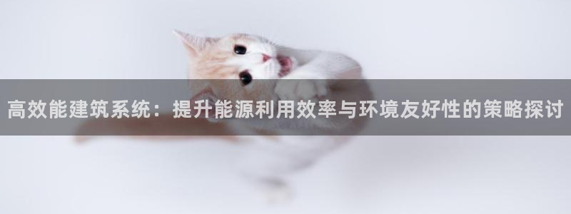 e尊国际-可可计划：高效能建筑系统：提升能源利用效率与环境友好性的策略探讨