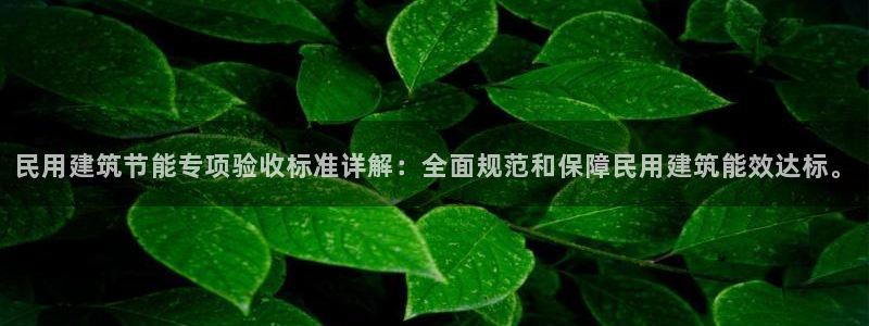e尊国际-可可计划：民用建筑节能专项验收标准详解：全面规范和保障民用建筑能效达标。